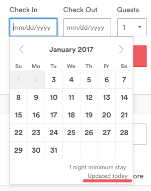 Airbnb Calendar Updated
