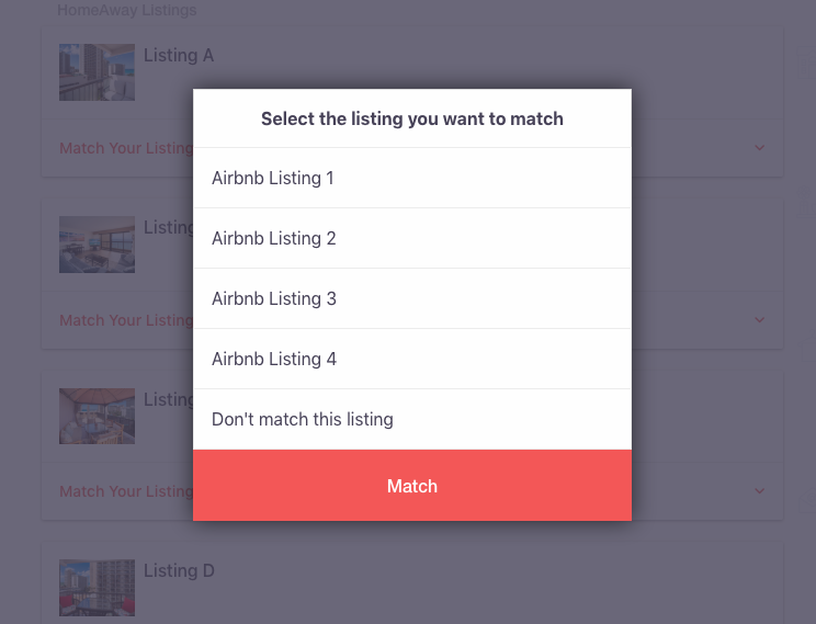 match airbnb vrbo listings